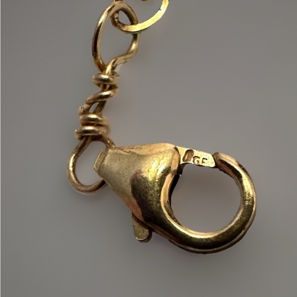 14K GF Necklace Cascading Freshwater Pearls & Faceted Crystals Multicolored - Picture 6 of 10